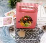 Customized Size Salad Packaging Box PS Paper Material Transparent Color
