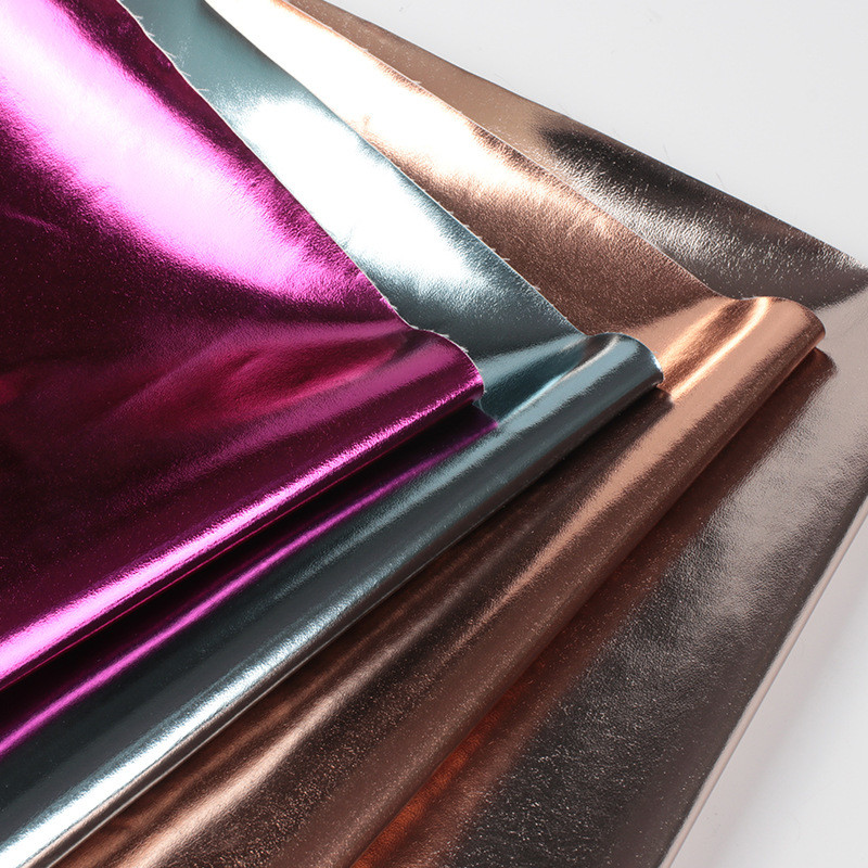 0.5mm Laser Engrave PU Leather Eco Friendly Metal Shiny PU Leather