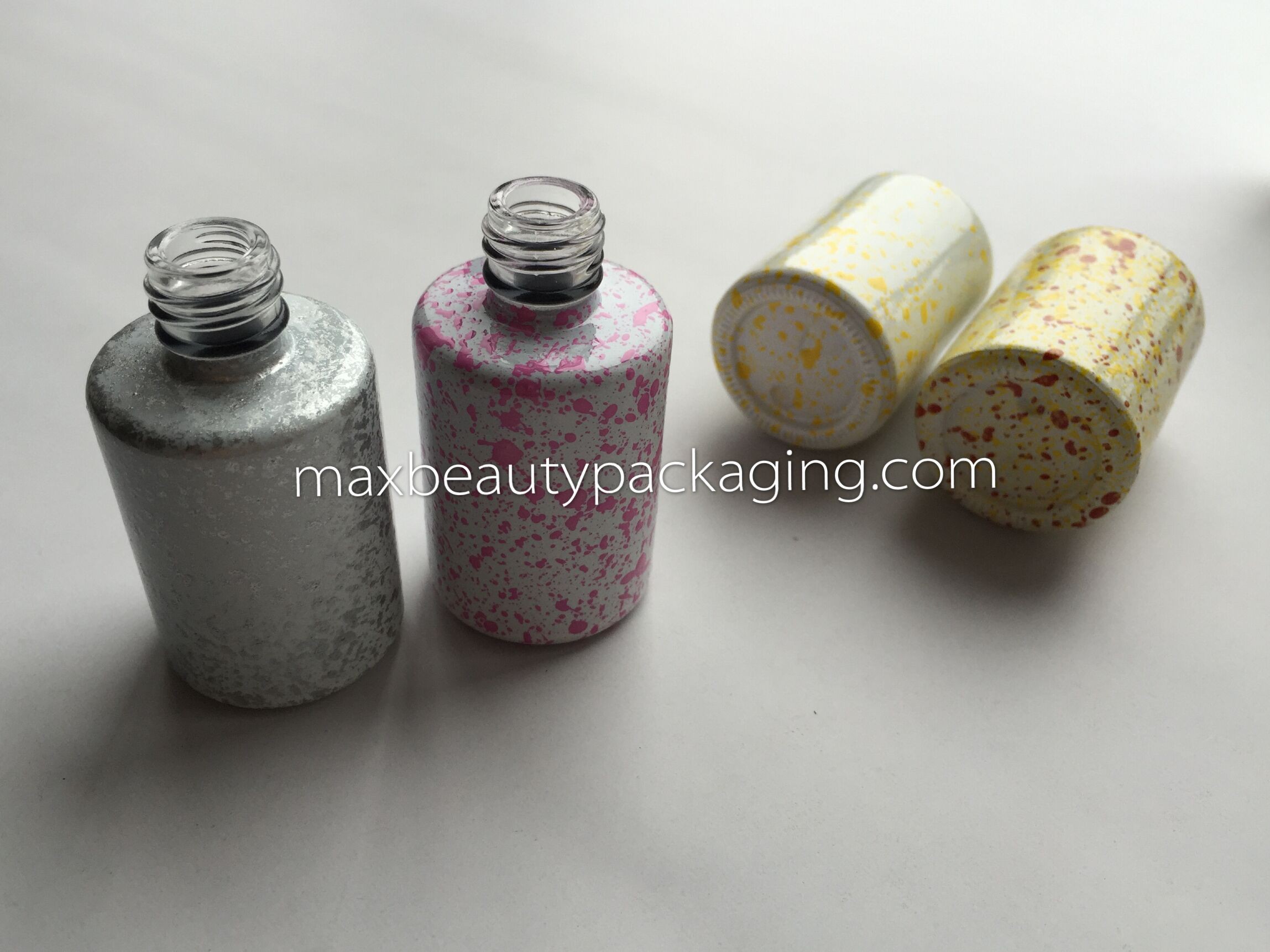 Unique & Classic Marble effect gel polish bottle any color available double coating bottle nail polish packaging