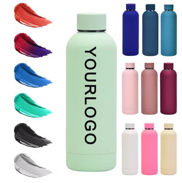 Touch Rubber Paint Double Wall Vacuum Flask Tumbler 500ml Stainless Steel Water
