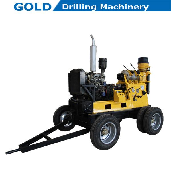 Trailer Mounted Hydraulic Feeding Spindle Rotary Drilling Water Well Drilling