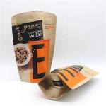 Resealable Kraft Stand Up Pouches Gravure Printed 4oz Brown Paper Coffee Bags