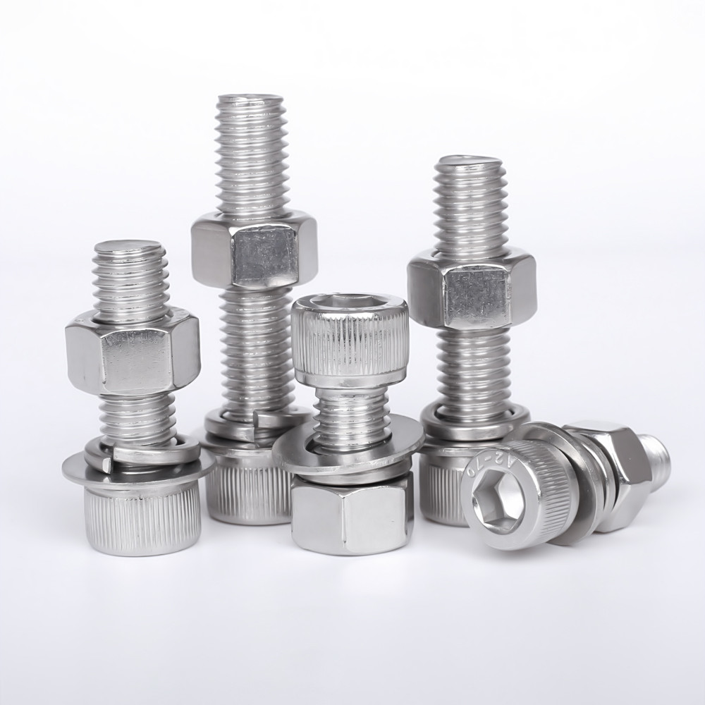 Stainless Steel Hex Head Screws / 316 Stainless Steel Screws Plain Black Oxide Zinc Plated