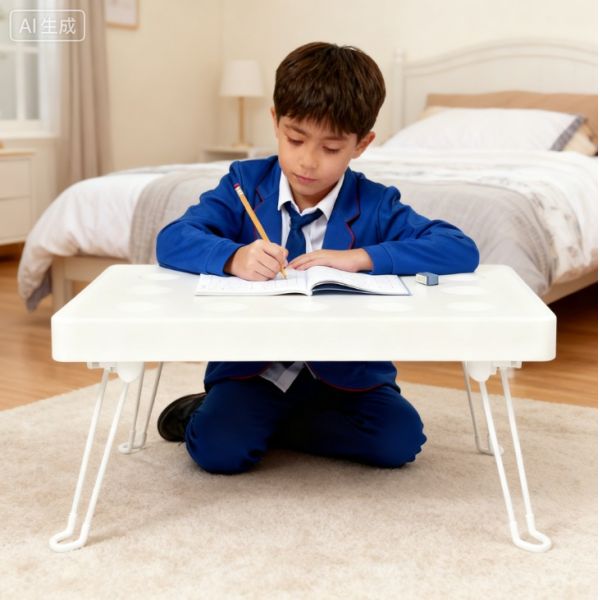 Child engaging with the touch-responsive LED table surface during interactive play