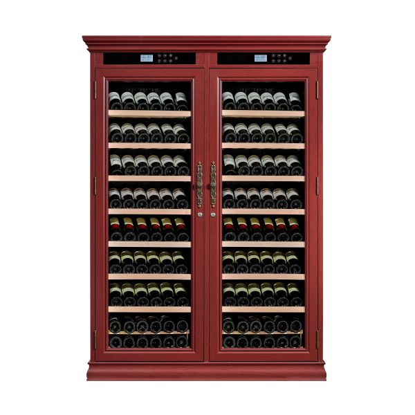 Locking Glass Door Dual Zone Solid Wood Wine Cooler Cabinet With Touch Control Locking Glass Door Dual Zone Solid Wood Wine Cooler Cabinet With Touch Control