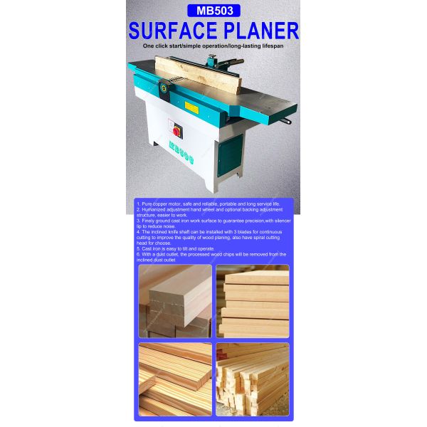 300mm Max.Planing Width Woodworking Planer Machine MB503 Straight Plane Surface Planer