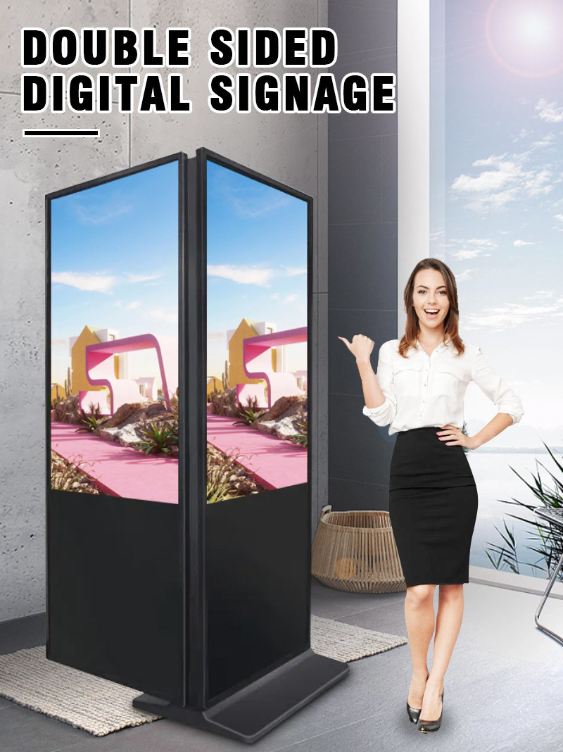 1920*1080 Resolution LCD Advertising Display Digital Signage Smart Kiosk Vertical Totem Floor Standing Touch Screen