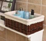 Hand Woven Decoration Organizer Rattan Willow Wicker Cutlery Fruit Storage Tray