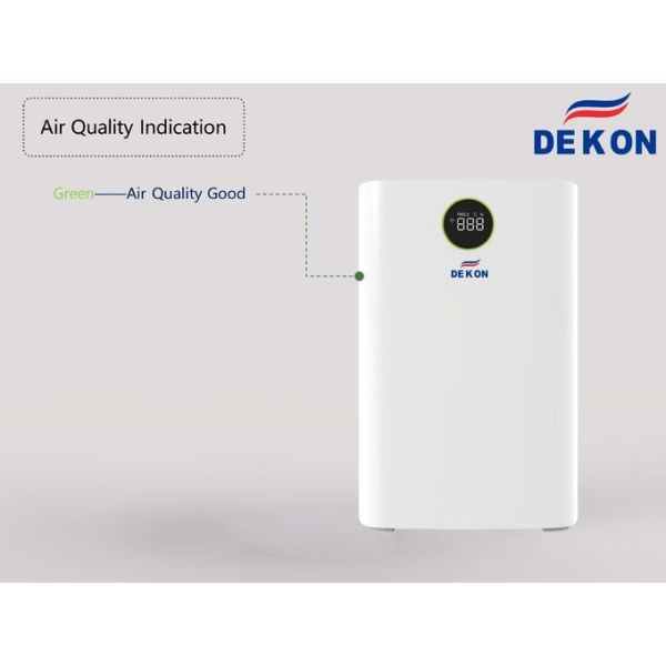 600CMH HEPA H14 PM2.5 Filtration air purifier with UVC air sterilizer and dininfection digital display touch control