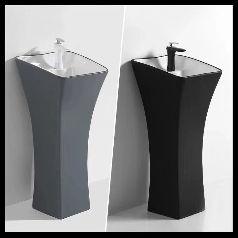 Bathroom Pedestal Sanitary Ware Basin 12L Free Standing Wash Basin