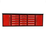 Silver Cold Rolled Steel 15 Drawers 2 Doors Tool Cabinet for Heavy Duty Tool