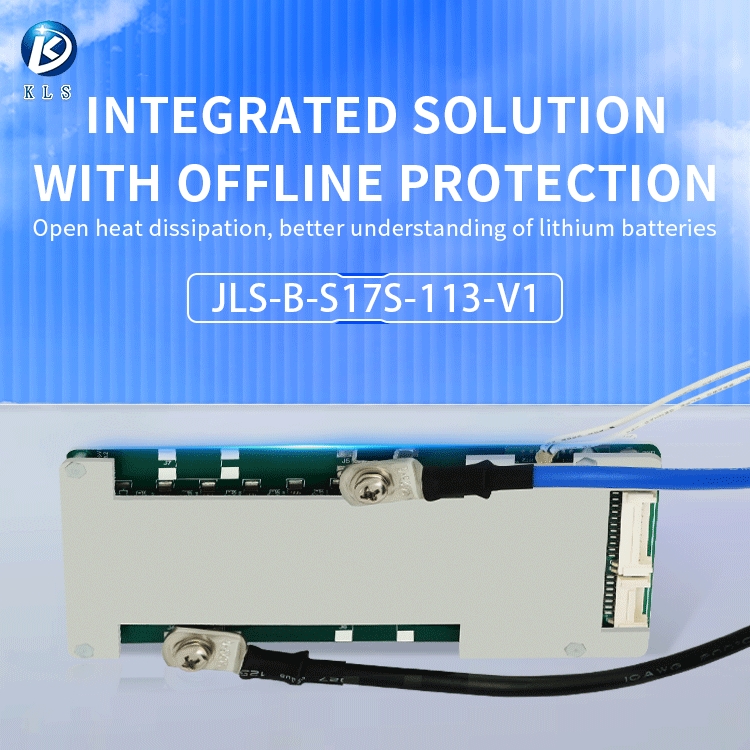 KLS 17s 80A BMS Board for Li-ion (47.6V) 18650: Battery Protection Board with Balance Function