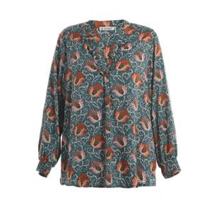 Wholesale Custom Printed Fashion Ladies Blouse Cotton / Spandex Women'S Clothing Blouses from china suppliers