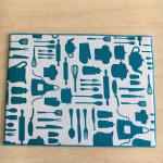 Sinlge packed 1pc Microfiber printeted water absorb dish mat kitchen water pad