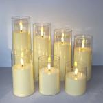 Father's Day Flameless Flickering Candle in LED Acrylic Cup for Birthday