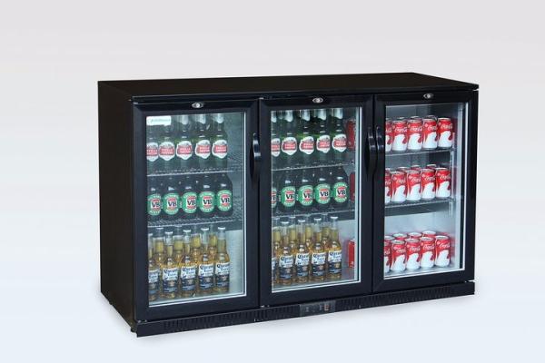850mm Height Auto Defrost Commercial Back Bar Fridge , 320L 3 Door Undercounter