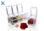 Transparent Acrylic Box , Acrylic Seasoning Box For Nuts / Sauces Storage