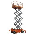 Outdoor 11m Scissor Lift Manual Towable Mobile Hydraulic Lift