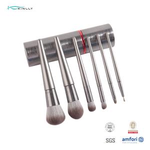 Wholesale Custom Logo Vegan 6pcs Makeup Brush Gift Set With Cosmetic Holder from china suppliers