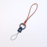 OEM Universal Phone Lanyard Strap Adjustable Leather Neck Phone Strap With Patch