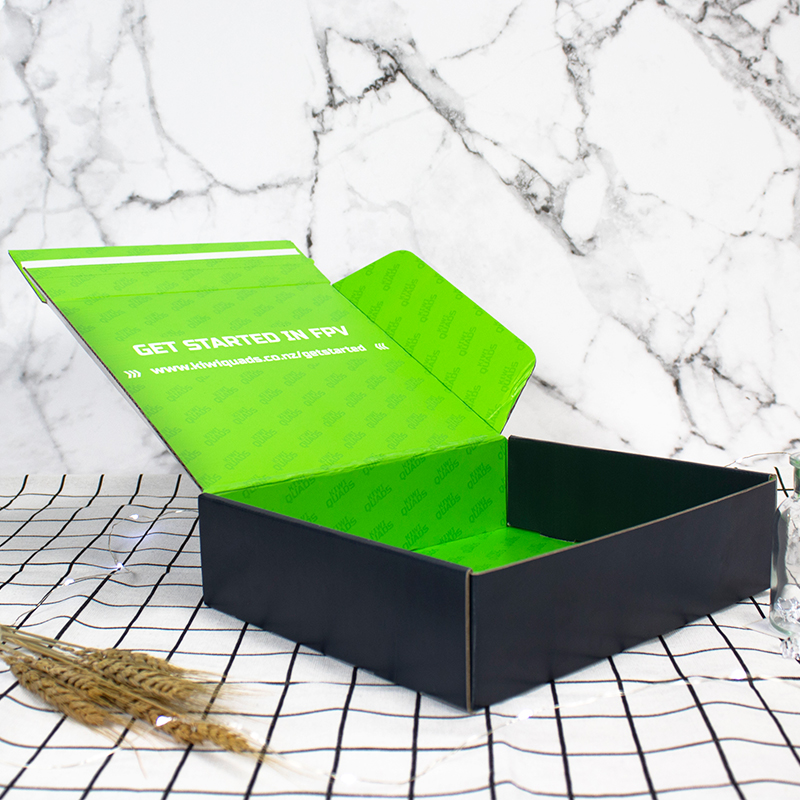Quick Seal Peel Zipper Printed Mailer Boxes With Adhesive Tear Strips