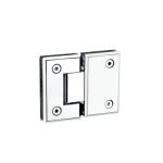 Bathroom glass clamp RS1809, Bevel 180 degree, Stainless steel 304, Satin or