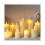 Father's Day Flameless Flickering Candle in LED Acrylic Cup for Birthday