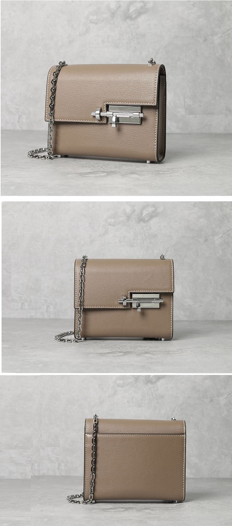 Black Crossbody Genuine Leather Shoulder Bags Barrel Shaped