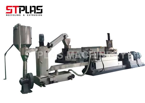Crushed Material Plastic Recycling Pellet Machine , Plastic Flakes Recycling