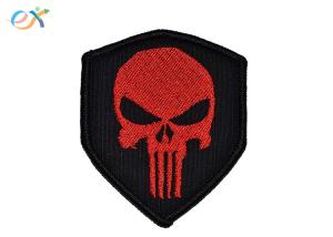 Wholesale 100% Rayon Thread Custom Motorcycle Patches Red Black White Color For Leather Vest from china suppliers